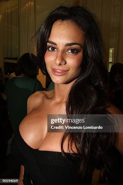 Cristina Del Basso attends the Vogue Fashion's Night Out at the Cesare Paciotti boutique on September 10, 2009 in Milan, Italy.