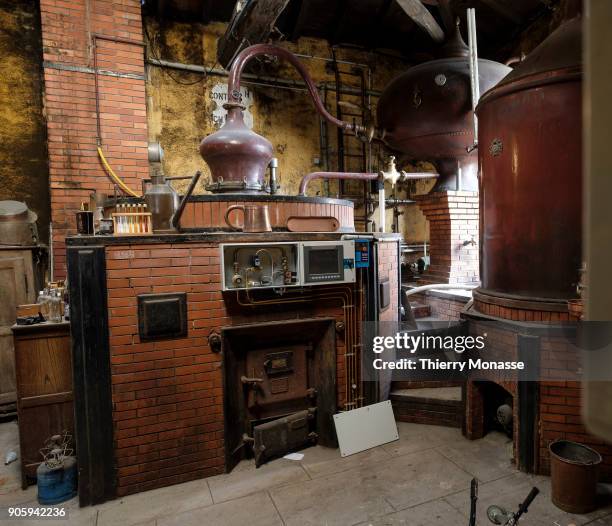 The alembic of the distillery Guy Pinard Organic farming Cognac and Pineau des Charentes producer.