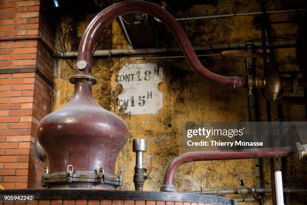 The alembic of the distillery Guy Pinard Organic farming Cognac and Pineau des Charentes producer.