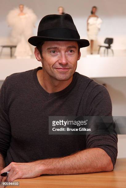 Hugh Jackman visits Jeffrey New York during "Fashion's Night Out" to sign tee-shirts and greet fans on September 10, 2009 in New York City.