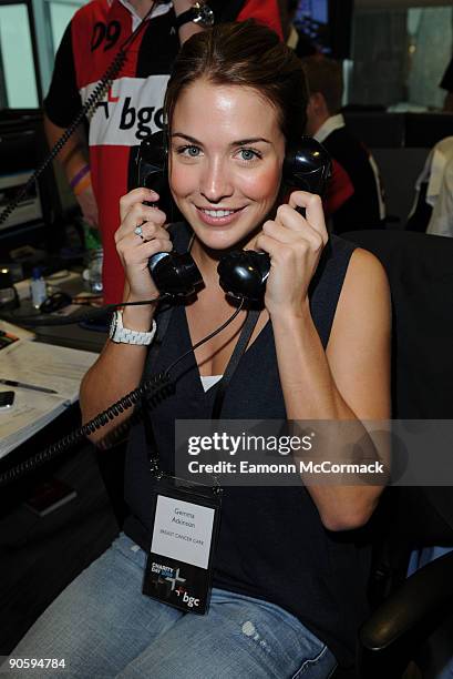 Gemma Atkinson attends the annual BGC Global Charity Day at Canary Wharf on September 11, 2009 in London, England.