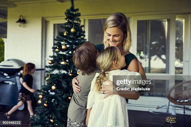 they wake-up like this every christmas - australian christmas stock pictures, royalty-free photos & images