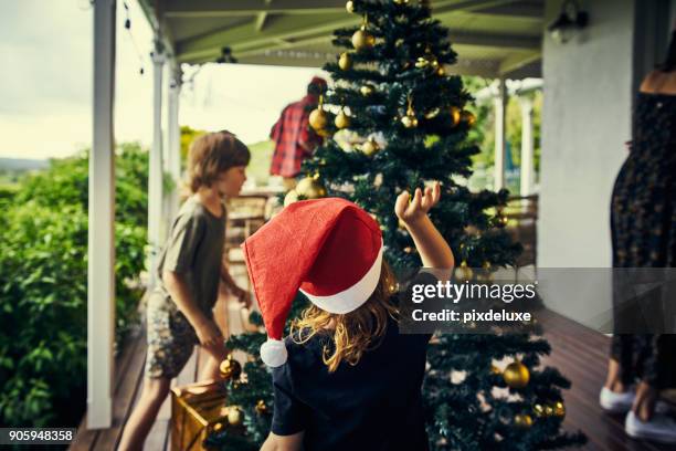 christmas is even better with children - australian christmas stock pictures, royalty-free photos & images