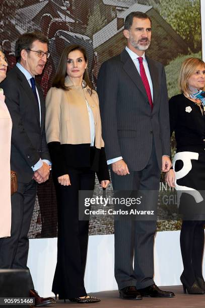 King Felipe VI of Spain and Queen Letizia of Spain inaugurate FITUR International Tourism Fair 2018 at Ifema on January 17, 2018 in Madrid, Spain.