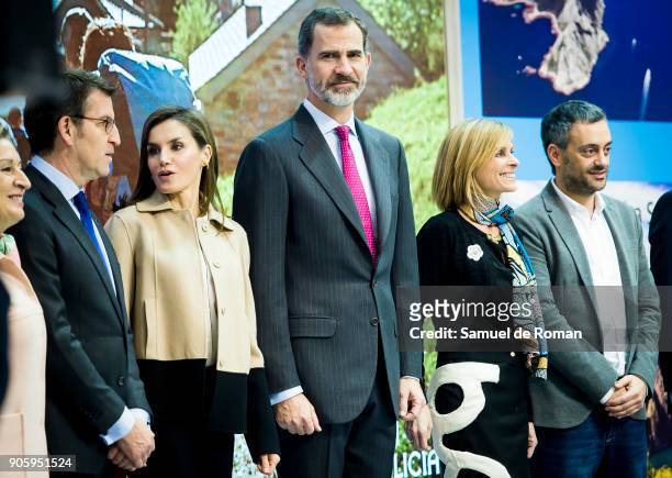 Spanish Royals King Felipe VI of Spain and Queen Letizia of Spain Inugurate FITUR International Tourism Fair 2018 at Ifema on January 17, 2018 in...