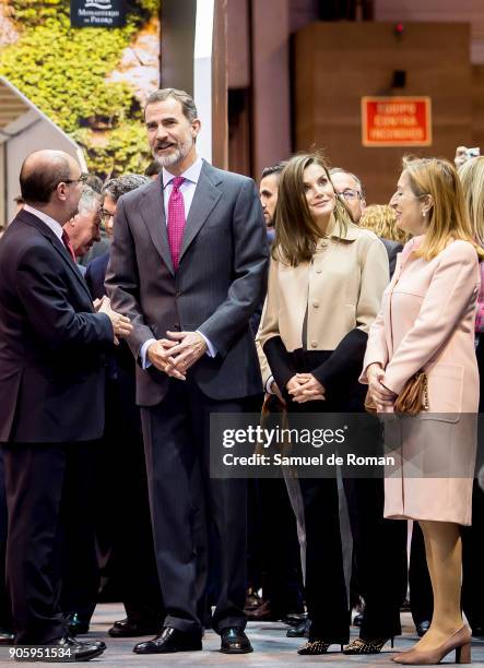 Spanish Royals King Felipe VI of Spain and Queen Letizia of Spain Inugurate FITUR International Tourism Fair 2018 at Ifema on January 17, 2018 in...