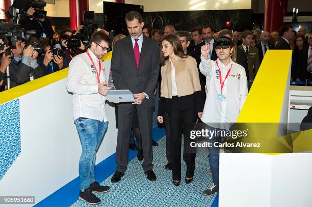 King Felipe VI of Spain and Queen Letizia of Spain inaugurate FITUR International Tourism Fair 2018 at Ifema on January 17, 2018 in Madrid, Spain.