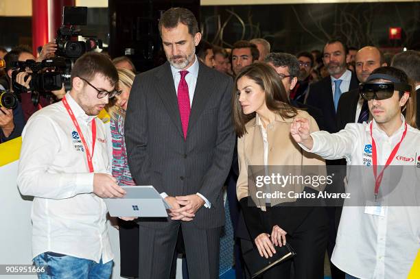 King Felipe VI of Spain and Queen Letizia of Spain inaugurate FITUR International Tourism Fair 2018 at Ifema on January 17, 2018 in Madrid, Spain.