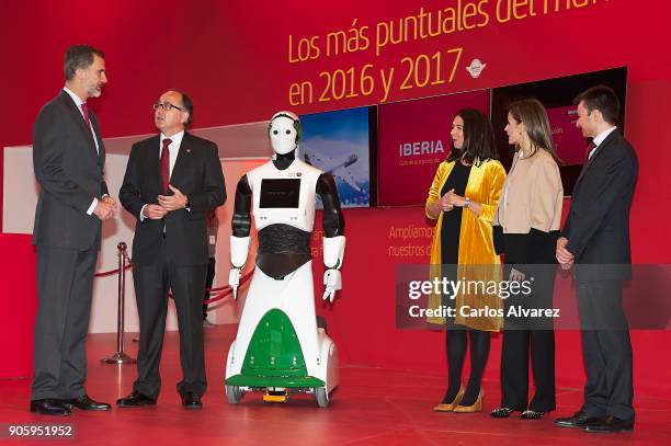 King Felipe VI of Spain and Queen Letizia of Spain inaugurate FITUR International Tourism Fair 2018 at Ifema on January 17, 2018 in Madrid, Spain.