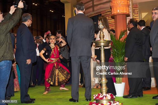 King Felipe VI of Spain and Queen Letizia of Spain inaugurate FITUR International Tourism Fair 2018 at Ifema on January 17, 2018 in Madrid, Spain.