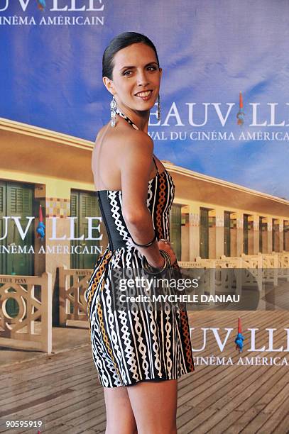 Film director and actress Paola Mendoza poses on September 11, 2009 in Deauville, western France, during a photocall for the movie "Entre nos" as...