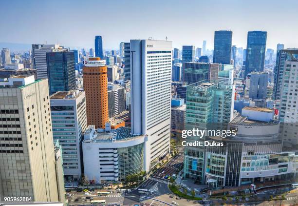 Japan,Kansai, Osaka City, Umeda area, skyline.