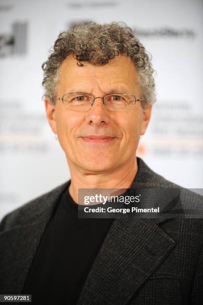 Director Jon Amiel speaks onstage at the "Creation" press conference held at the Sutton Place Hotel on September 11, 2009 in Toronto, Canada.