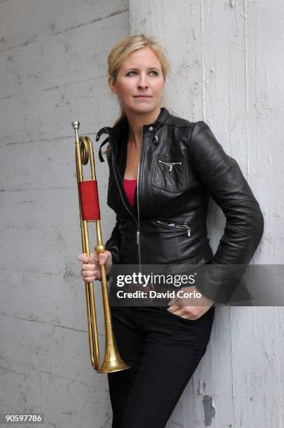 Classical trumpeter Alison Balsom poses for a portrait on August 29 London, England.