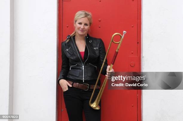 Classical trumpeter Alison Balsom poses for a portrait on August 29 London, England.