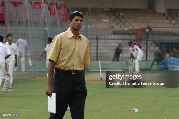 Venkatesh Prasad, Indian Cricket Player and medium-pacer at Chinnaswamy Stadium in Bangalore, Karnataka, India