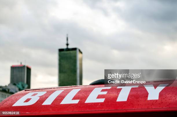 bilety - warsaw bus stock pictures, royalty-free photos & images