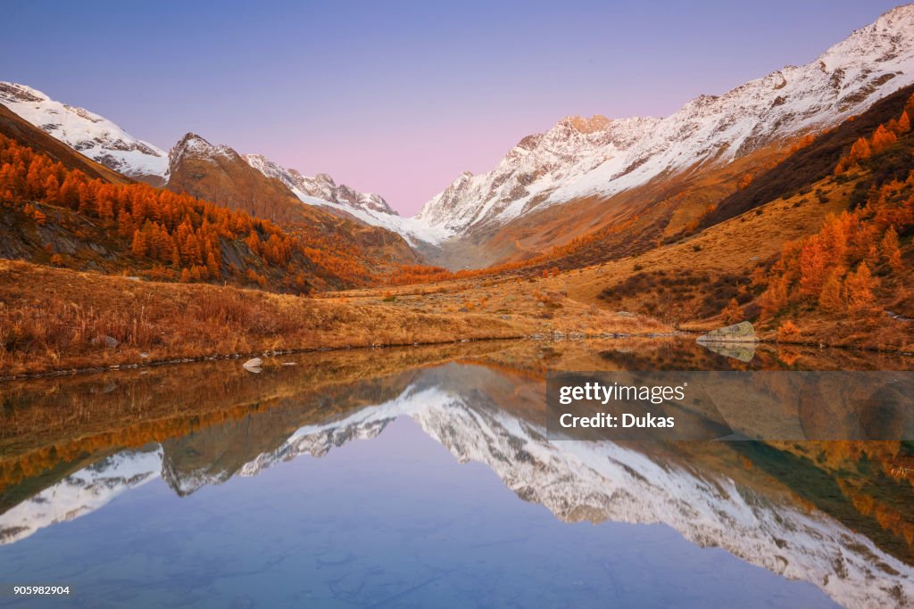 Grundsee with Aletschhorn and Schinhorn
