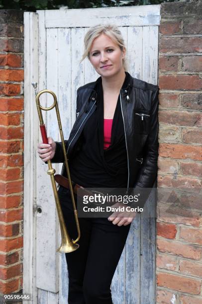 Classical trumpeter Alison Balsom poses for a portrait on August 29 London, England.