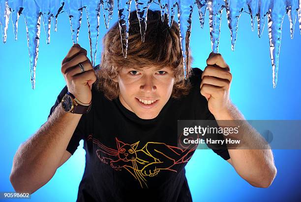 Snowboarder Kevin Pearce poses for a portrait during Day Two of the 2010 U.S. Olympic Team Media Summit at the Palmer House Hilton on September 11,...