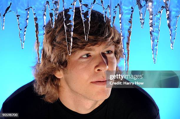 Snowboarder Kevin Pearce poses for a portrait during Day Two of the 2010 U.S. Olympic Team Media Summit at the Palmer House Hilton on September 11,...