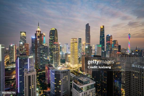 guangzhou city skyline - guangzhou stock pictures, royalty-free photos & images