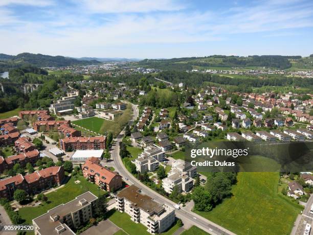 Aerial view of Sankt Gallen, Haggen.