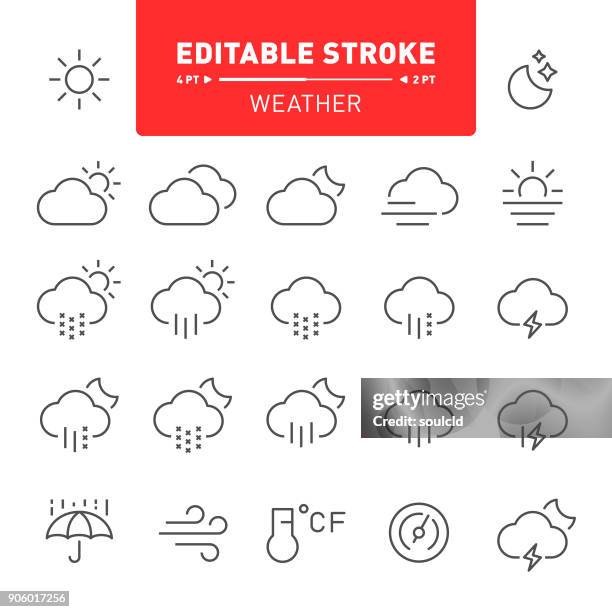 illustrations, cliparts, dessins animés et icônes de icônes météo - météorologie