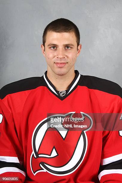 Matthew Corrente of the New Jersey Devils poses for his official head shot on September 9, 2009 at the Prudential Center in Newark, New Jersey.