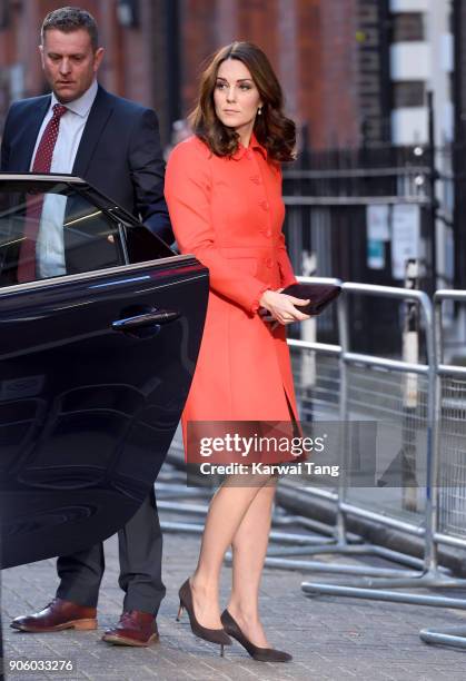 Catherine, Duchess of Cambridge visits Great Ormond Street Hospital on January 17, 2018 in London, England.