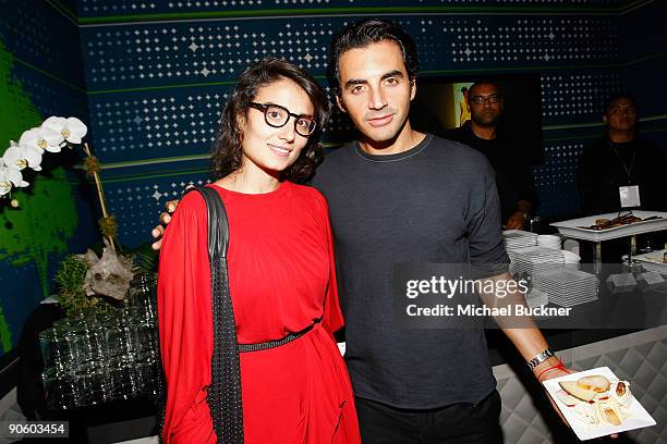 Amanda Garcia Santana and Yigal Azrouel attend Fashion Week Spring 2010 presented by Mercedes-Benz at Bryant Park on September 11, 2009 in New York...