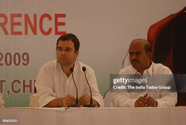 Rahul Gandhi the Congress General Secretary in charge of Youth Congress addressed a Press Conference in Chennai during his 3 day tour to Tamil Nadu...