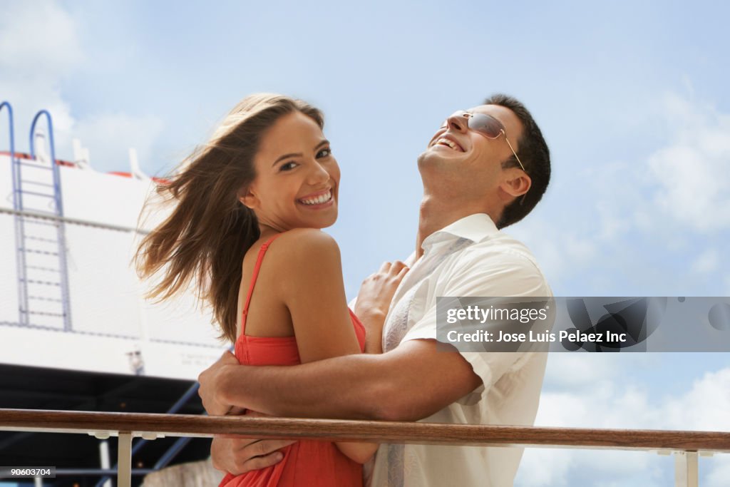 Couple on cruise ship