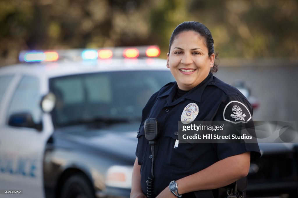 Hispanic policewoman