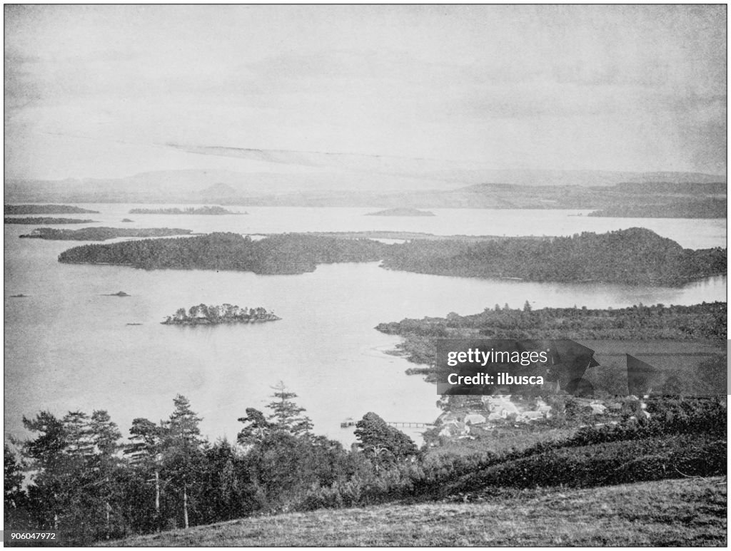 Antique photograph of World's famous sites: Loch Lomond, Scotland