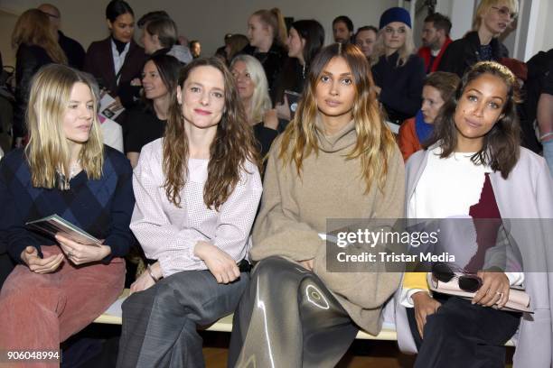 Aino Laberenz, Anne Ratte-Polle, Wana Limar and Rabea Schif during the Perret Schaad Presentation - Der Berliner Salon AW 18/19 at Kronprinzenpalais...