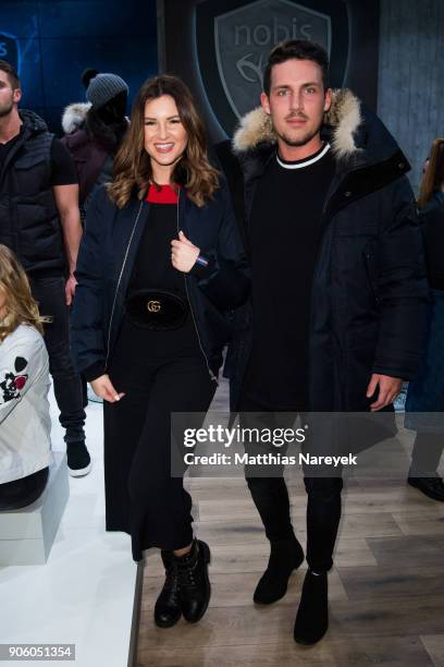 Maren Wolf and Tobias Wolf during the Nobis Cocktail at Premium Berlin on January 16, 2018 in Berlin, Germany.