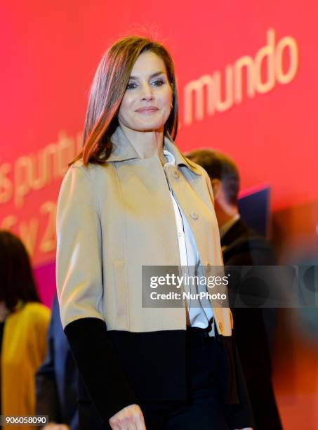 Queen Letizia of Spain inaugurate FITUR International Tourism Fair 2018 at Ifema on January 17, 2018 in Madrid, Spain.