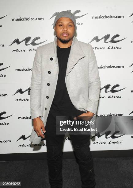 Todd Dulaney visits Music Choice at Music Choice on January 17, 2018 in New York City.