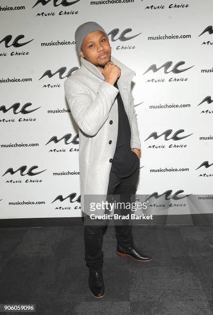 Todd Dulaney visits Music Choice at Music Choice on January 17, 2018 in New York City.