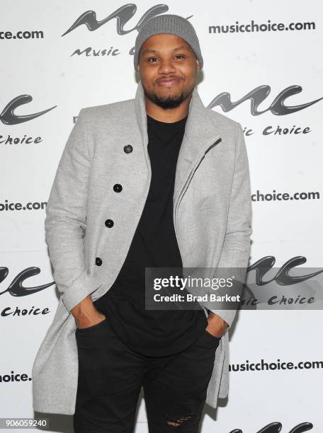 Todd Dulaney visits Music Choice at Music Choice on January 17, 2018 in New York City.