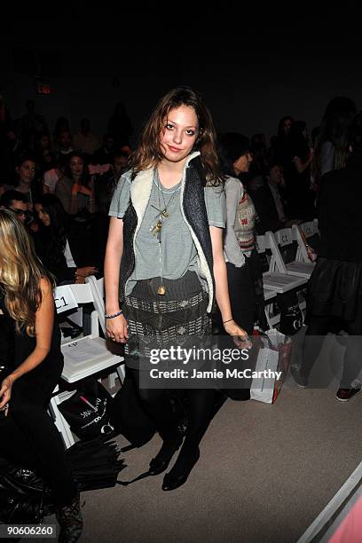 Cory Kennedy attends the Charlotte Ronson Spring 2010 Fashion Show during Mercedes-Benz Fashion Week at Bryant Park on September 11, 2009 in New York...