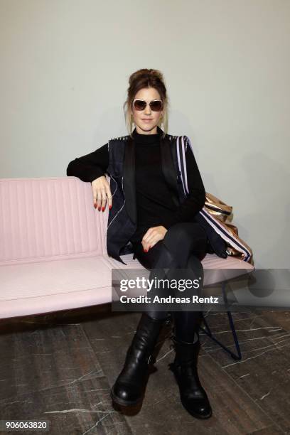 Wolke Hegenbarth attends the Perret Schaad presentation during 'Der Berliner Salon' AW 18/19 at Kronprinzenpalais on January 17, 2018 in Berlin,...