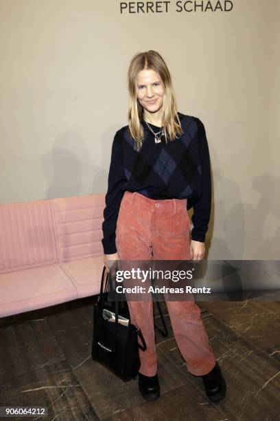 Aino Laberenz attends the Perret Schaad presentation during 'Der Berliner Salon' AW 18/19 at Kronprinzenpalais on January 17, 2018 in Berlin, Germany.