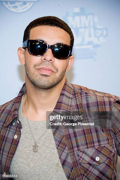 Drake attends the press room at the 20th Annual MuchMusic Video Awards at the MuchMusic HQ on June 21, 2009 in Toronto, Canada.