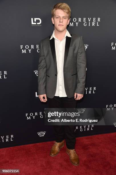 Songwriter Jackson Odell attends the premiere of Roadside Attractions' "Forever My Girl" at The London West Hollywood on January 16, 2018 in West...