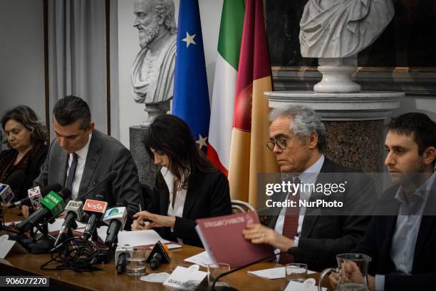 Press conference of the Mayor of Rome Virginia Raggi, the councillor on Environmental Sustainability Pinuccia Montanari, the President of the...