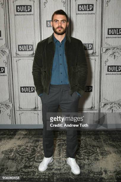 Alex Roe visits Build at Build Studio on January 17, 2018 in New York City.