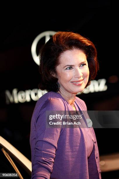 Model Dayle Haddon attends Fashion Week Spring 2010 presented by Mercedes-Benz at Bryant Park on September 11, 2009 in New York City.