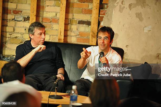 Director Ivan Reitman and Director Atom Egoyan attend the "Talent Lab Day 3" at the NOW Lounge during the 2009 Toronto International Film Festival on...